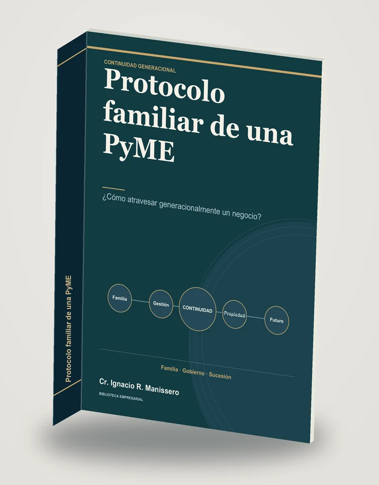 Presentación de la portada de Protocolo familiar de una PyME